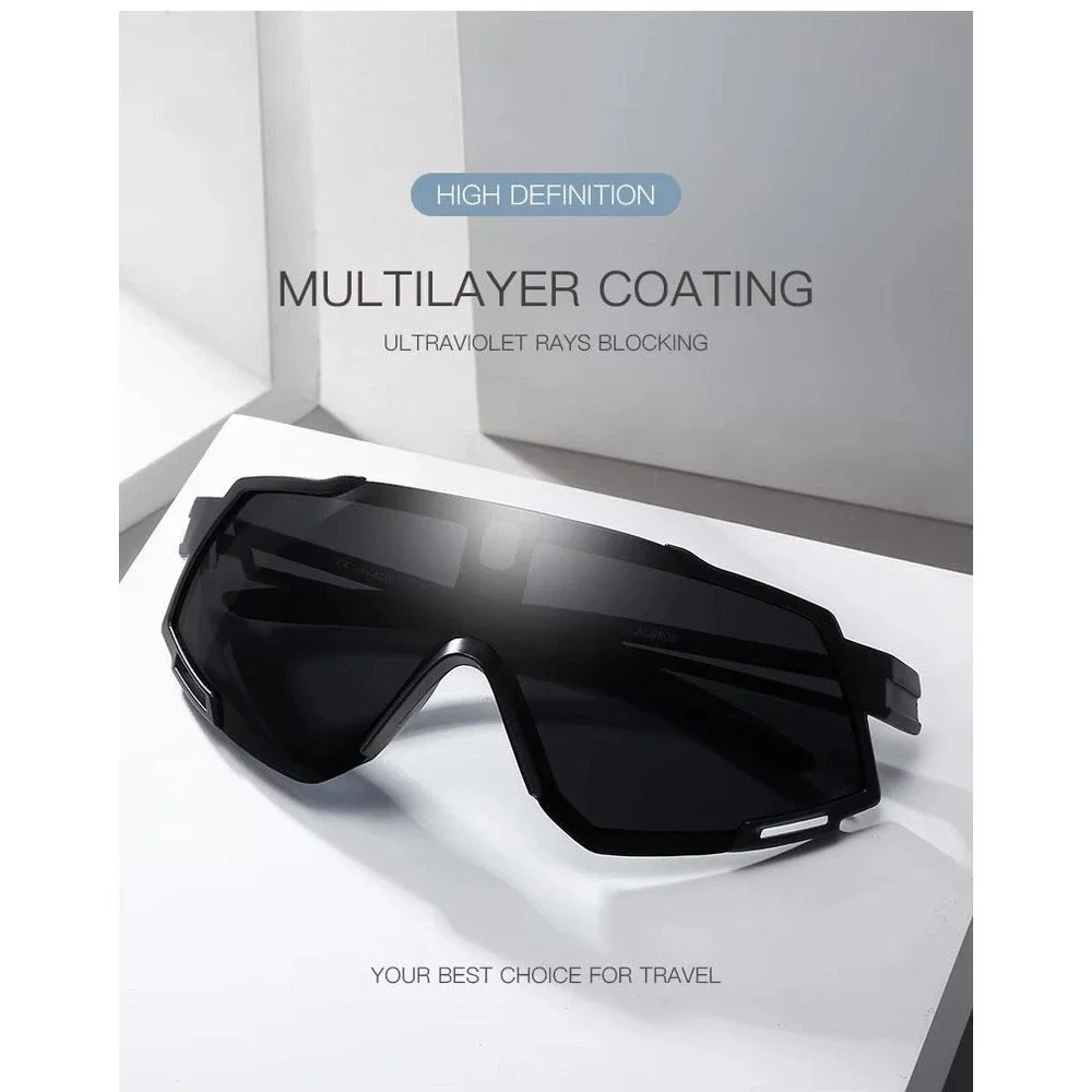 Men‎ Sports Sunglasses Black Lens Outdoor Driving Golfing Fishing Skiing Fashion